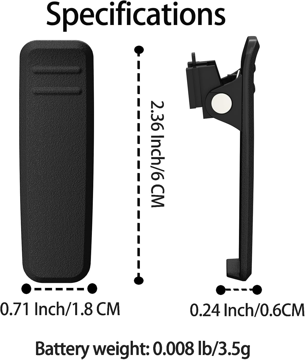 5Packs 5R Mini Belt Clip Walkie Talkie Radio Battery Belt Clip Compatible with UV-5R,UV5R,5R Mini Two Way Radio Walkie Talkie Accessories