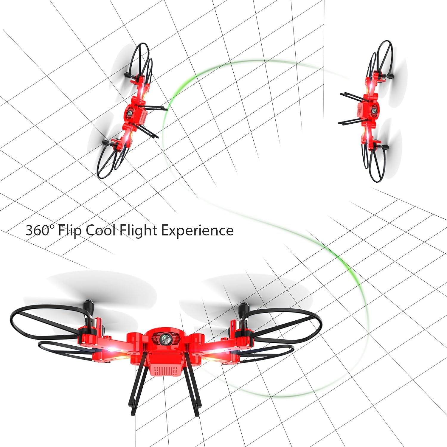 GoolRC T32 Drone performing a 360 degree flip