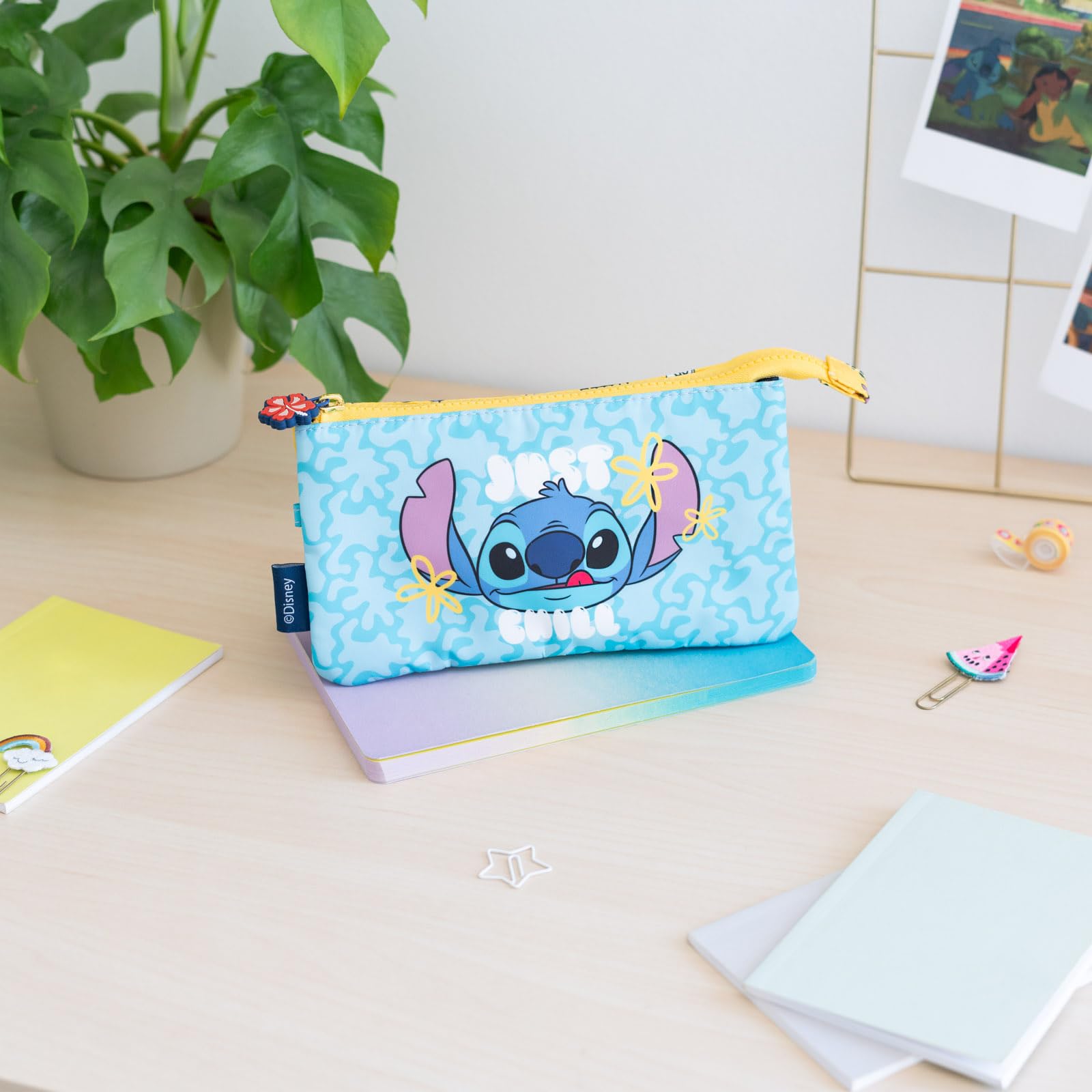 Grupo Erik 3 Compartment Pencil Case - Disney Stitch Stationery - Image 3