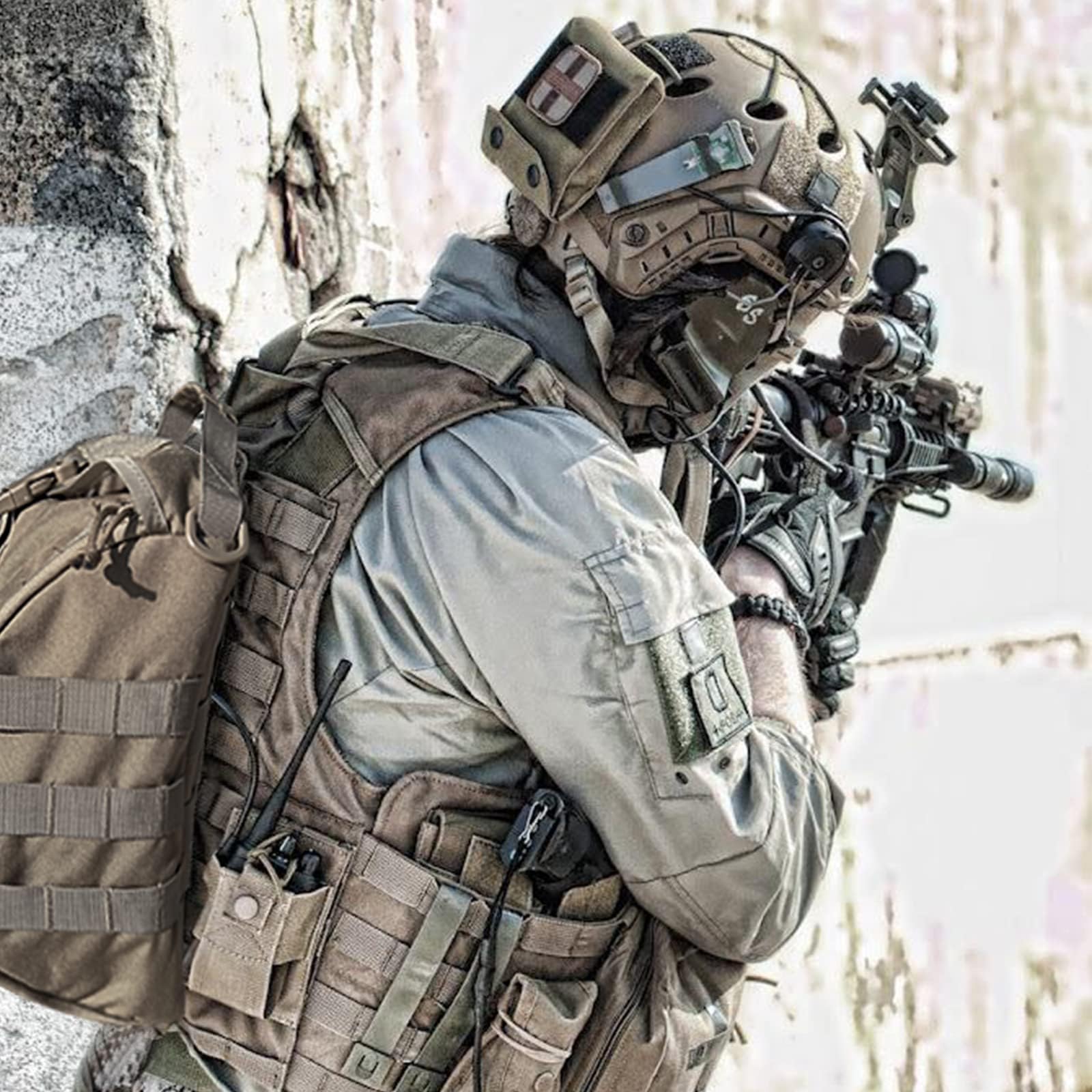 Tactical Helmet Bag Pack,Multi-Purpose Molle Storage Military Carrying Pouch for Sports Hunting Shooting Combat Helmets. … (Coyote Brown)