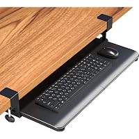 BONTEC Vassoio Tastiera Estraibile sotto Scrivania, 650x300 mm