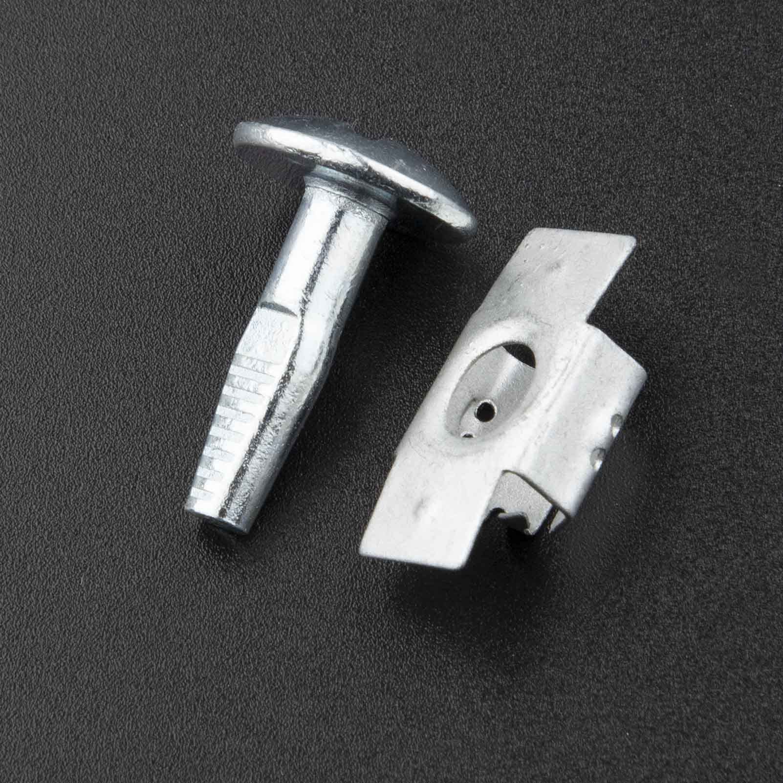 Anwangda - Set di 5 viti di fissaggio per coperchio motore, viti sotto il supporto del motore, clip in metallo, compatibili con Peu-geot Citr-oen 206 207 406 407 806 807 807 (grigio 5 pezzi