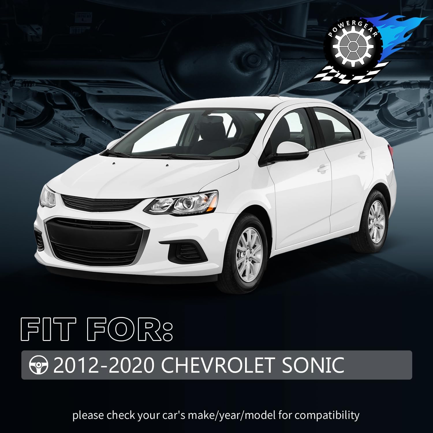 POWERGEAR Suspension Steering Kit Front Lower Control Arms w/Ball Joints Sway Bar Links Outer Tie Rods Fits For Chevrolet Sonic 2012 2013-2020 RK622426 RK622428 6PCS