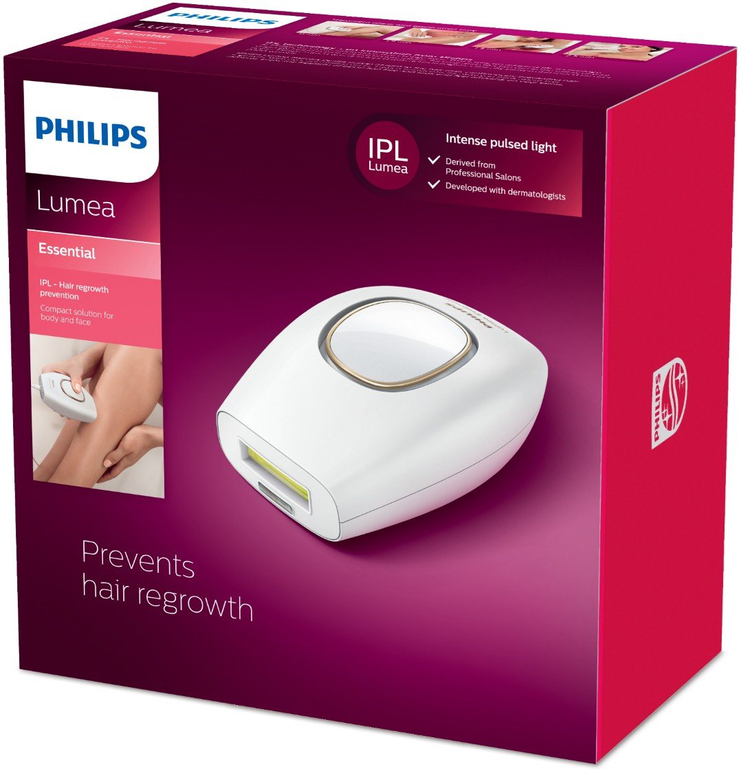 Philips Lumea SC1983/00 - Depiladora IPL, para cuerpo y cara, con sensor de piel integrado, bombilla de 200,000 pulsos (importado)