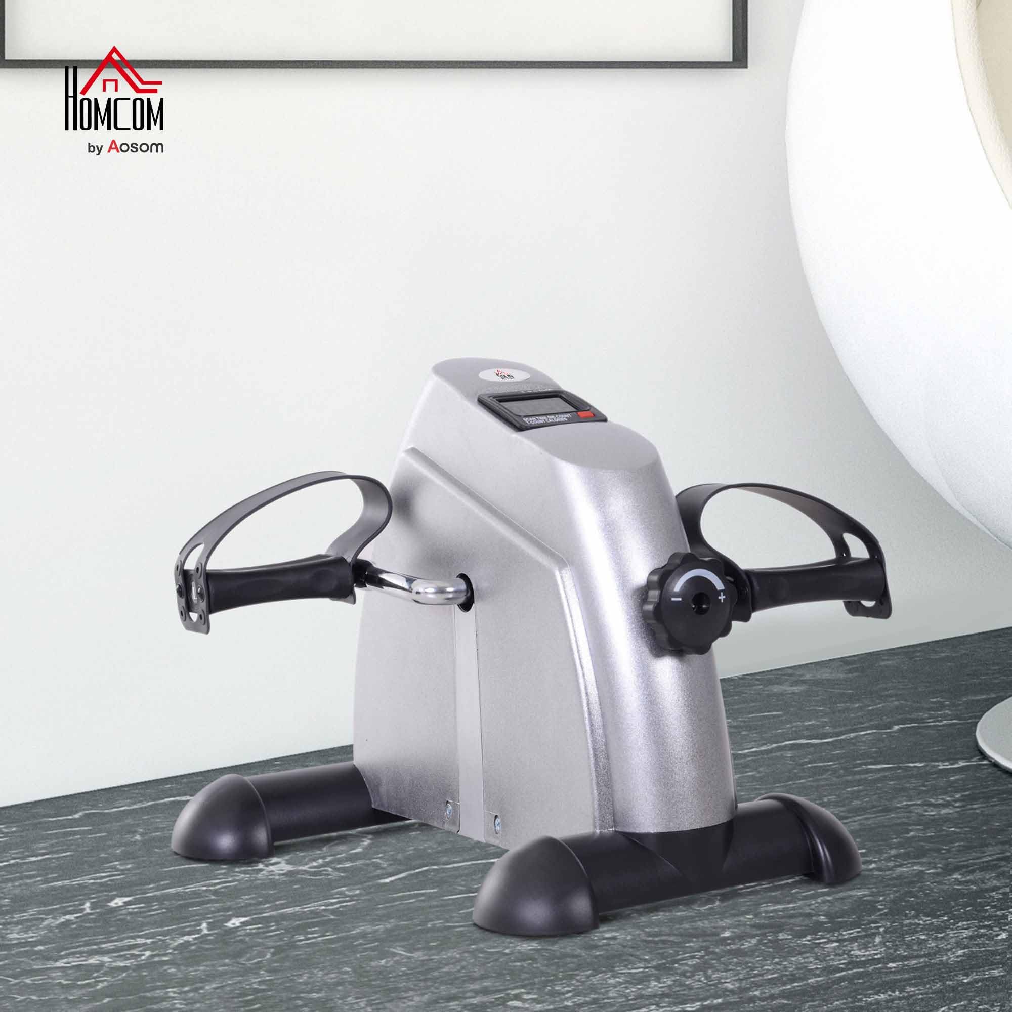 HOMCOM Mini Heimtrainer Arm-und Beintrainer Pedaltrainer für Senioren mit LCD-Display verstellbarer Widerstand Fitnessbike Hometrainer für Zuhause Heim Büro 35 x 40 x 31 cm
