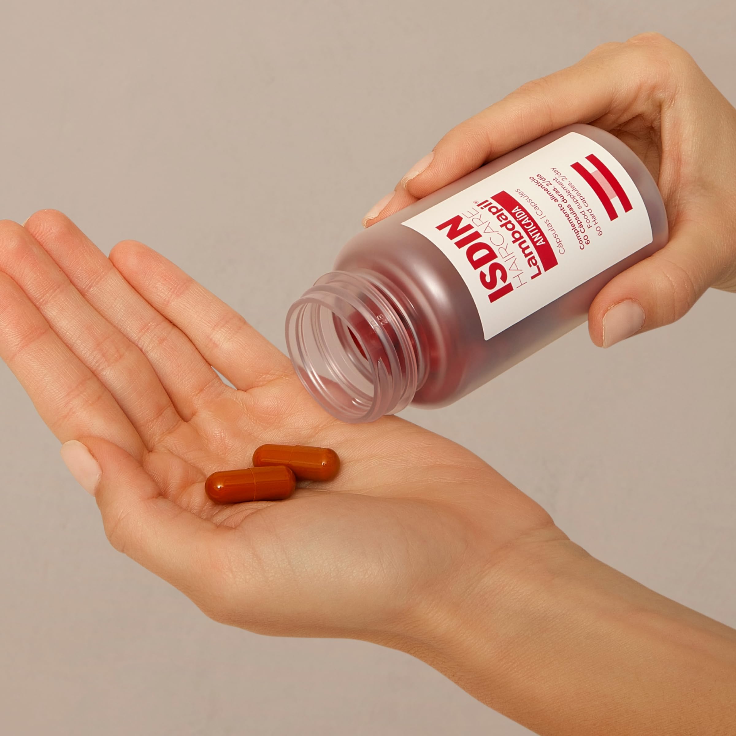 ISDIN Lambdapil 5 Alfa Plus 60 Cápsulas Anticaída del Cabello Complemento Alimenticio Zinc Biotina Serenoa repens Vitaminas Grupo B