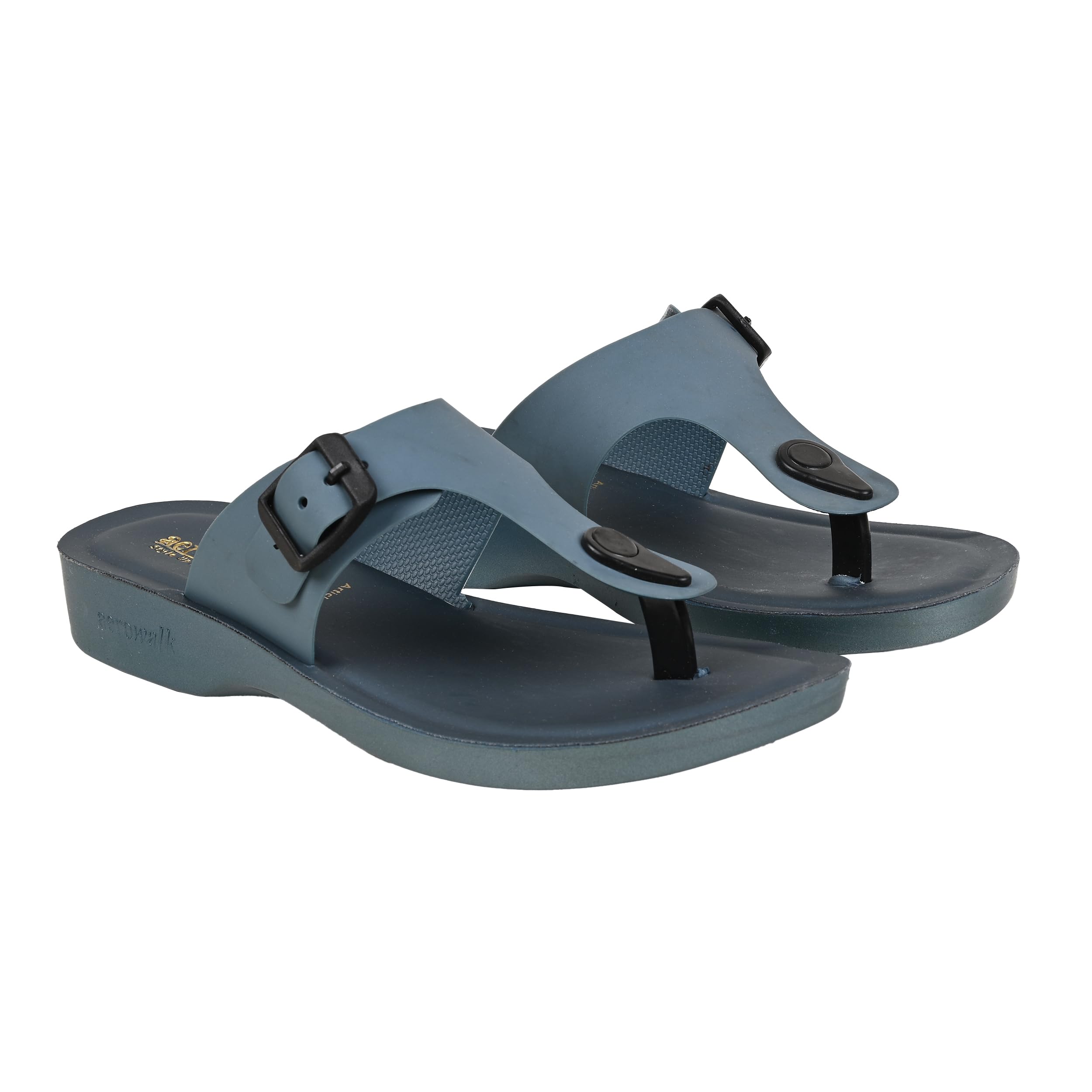 Women's Slide Sandal Blue Size 6 UK, Casual Flatform Heel, Open Toe-image-8