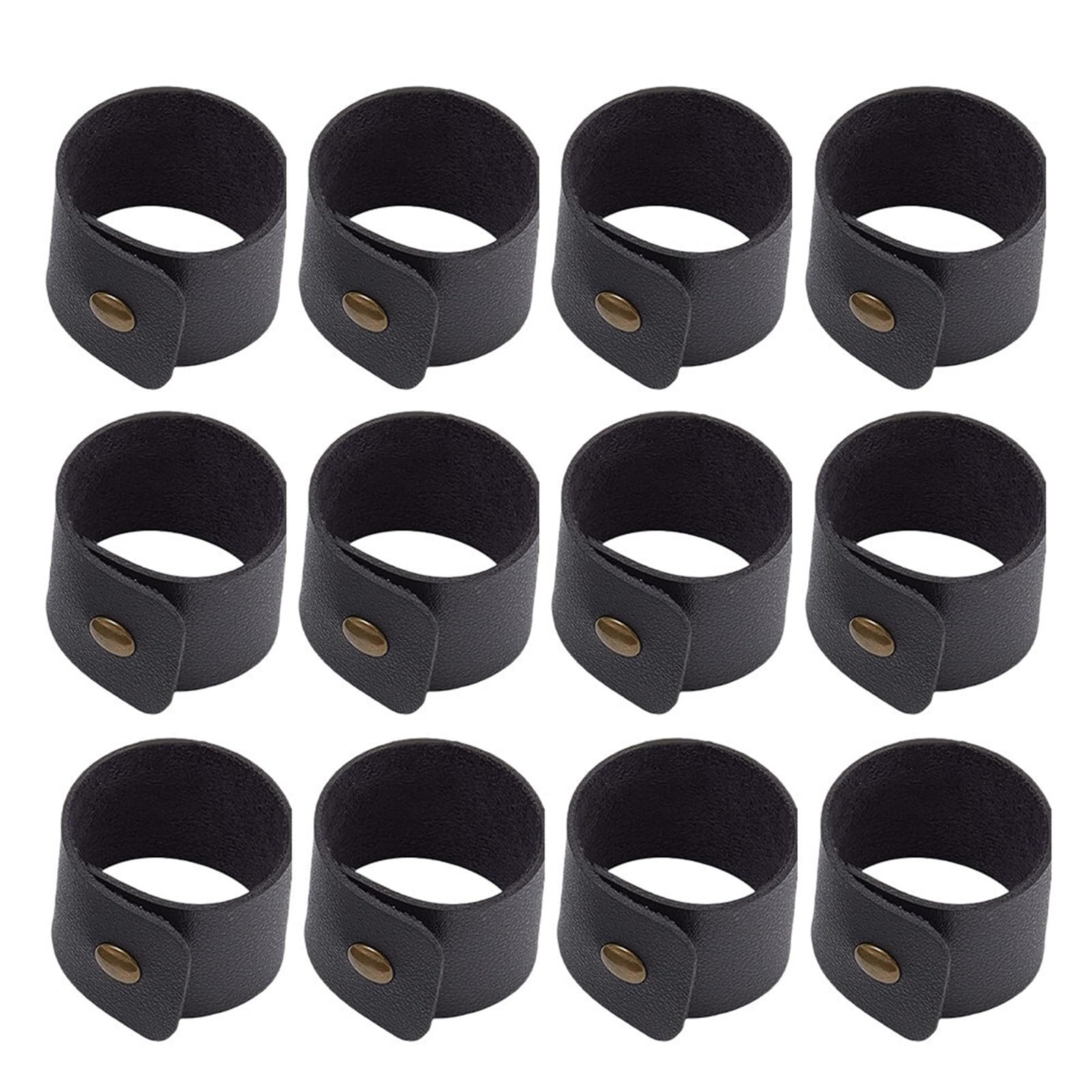Napkin Rings 12pc PU leather Napkin Rings Table Buckles