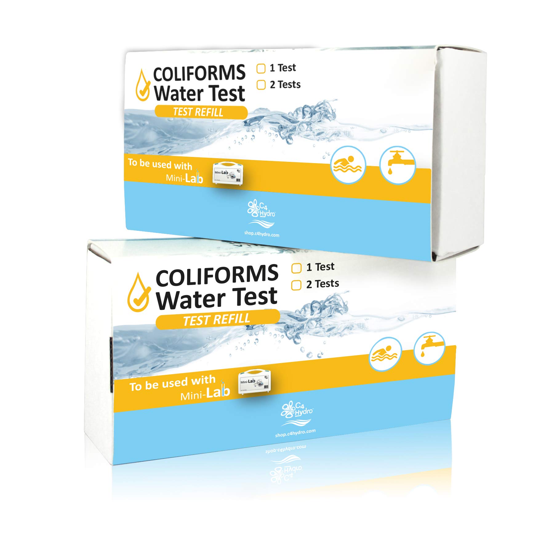 Coliforms Water Test x2 – Rapidly detects The Presence of coliform Bacteria (Including E. coli) in Water. Ultra High Sensitivity Analysis Kits to be Used with The Mini-Lab (Sold Separately)