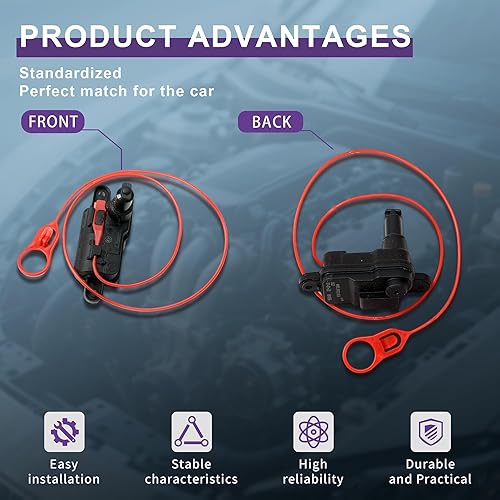 Miniatura 5 de Actuador de bloqueo de puerta del tanque de combustible/controlador de tapa de llenado de combustible 8S0862153 8S0862153A Reemplazo del motor del