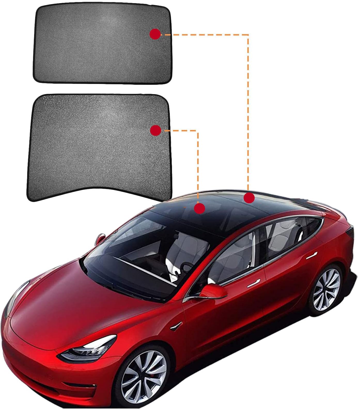Car Window Sunshade - 2021 Model 3, For Te-s-La Model 3 2021 (Front Windshield+Top Roof+ Rear+Side Window) - Night Starry Sky Pattern,C