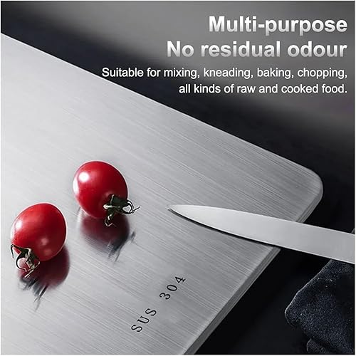 Miniatura 3 de Kitchen Cutting Boards Stainless Steel Chopping Board Panel Chopper Table Food Cutting Kneading Dough Board Kitchen Accessories(39x28cm)
