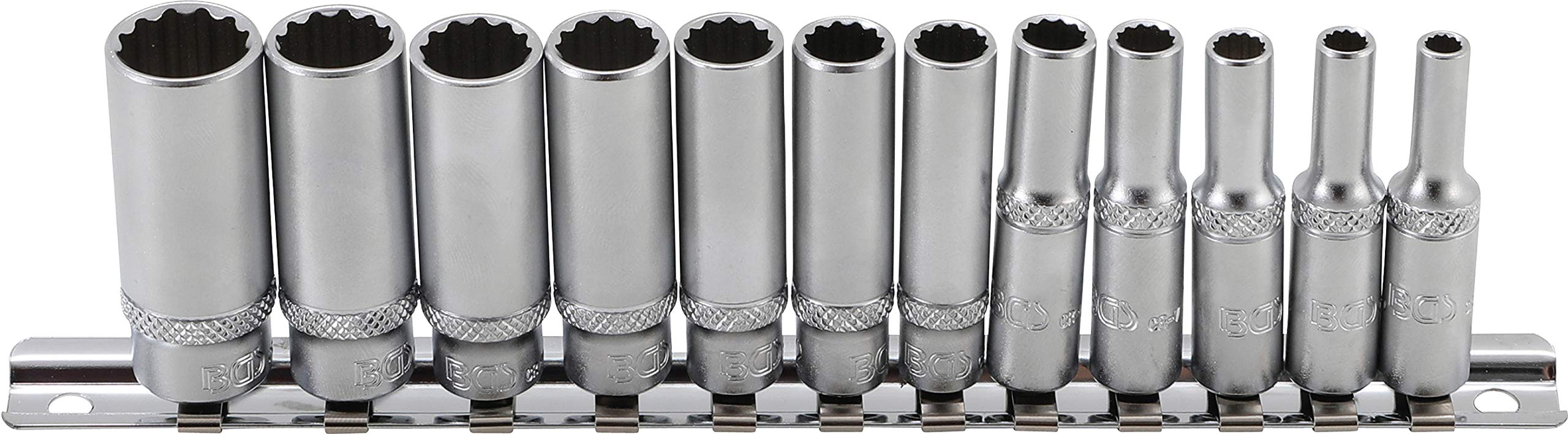 BGS 2757 | Socket Set, 12-point, deep | 6.3 mm (1/4") Drive | Inch Sizes | 12 pcs.