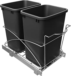 Pull Out Trash Can Under Cabinet,14" Wx22" D, Trash Can Not Included