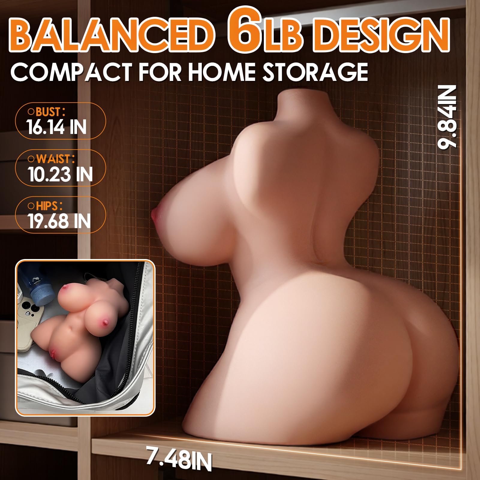 Amazon.com: BIG SHOCKED Sex Doll Torso Male Sex Toy with Bouncing Jiggly  Boobs & Perky Ass, Sex Dolls for Men Realistic Puffy Tight Juicy Pocket  Pussy Vagina & Anal Mens Sex Toy,