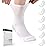 Bulinlulu Diabetic Socks for Women Men,6 Pairs Non Binding Diabetic Ankle Wide Socks with Seamless Toe 6-9 9-11 13-15(Large,White-6 Pairs)