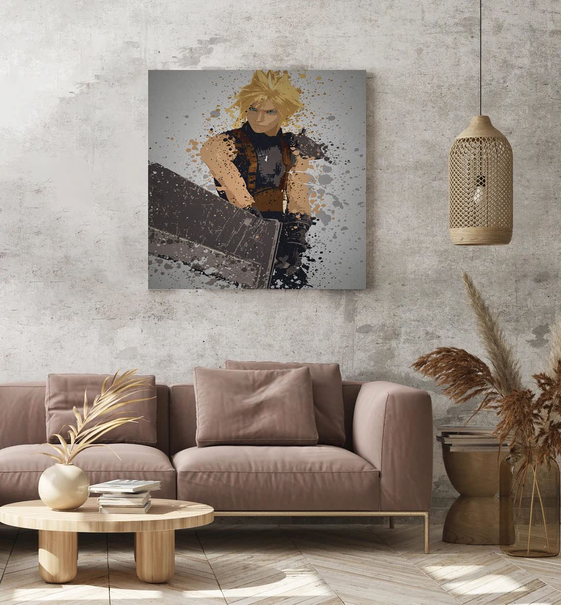 VERRE ART Printed Framed Canvas Painting for Home Decor Office Wall Studio Wall Living Room Decoration (22x22inch Wrapped) - MIDGAR MERCENARY