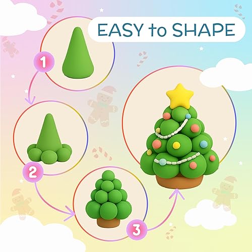 Miniatura 4 de Kit de arcilla seca al aire de 96 colores para niños, arcilla de modelado ligera y no pegajosa con herramientas de escultura y bolsas de