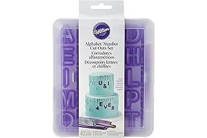 Wilton Fondant Letter and Number Stamp Set with 26 Alphabet Cookie Cutters (2 Inch)