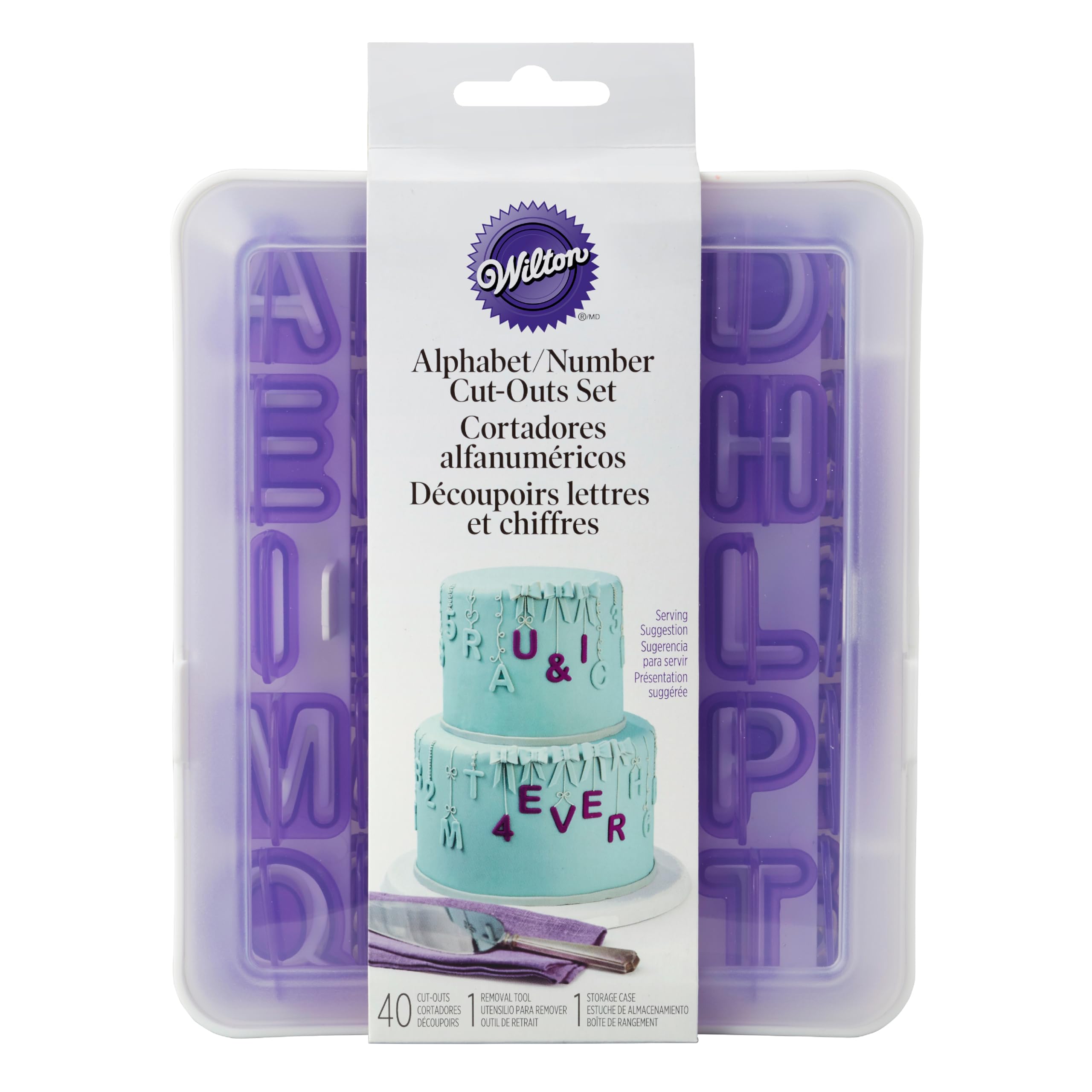 Wilton Fondant Letter and Number Stamp Set - Small Plastic Fondant Cutters Make It Easy to Press Out Shapes to Personalize Your Treats with Letters and Numbers, 42-Piece