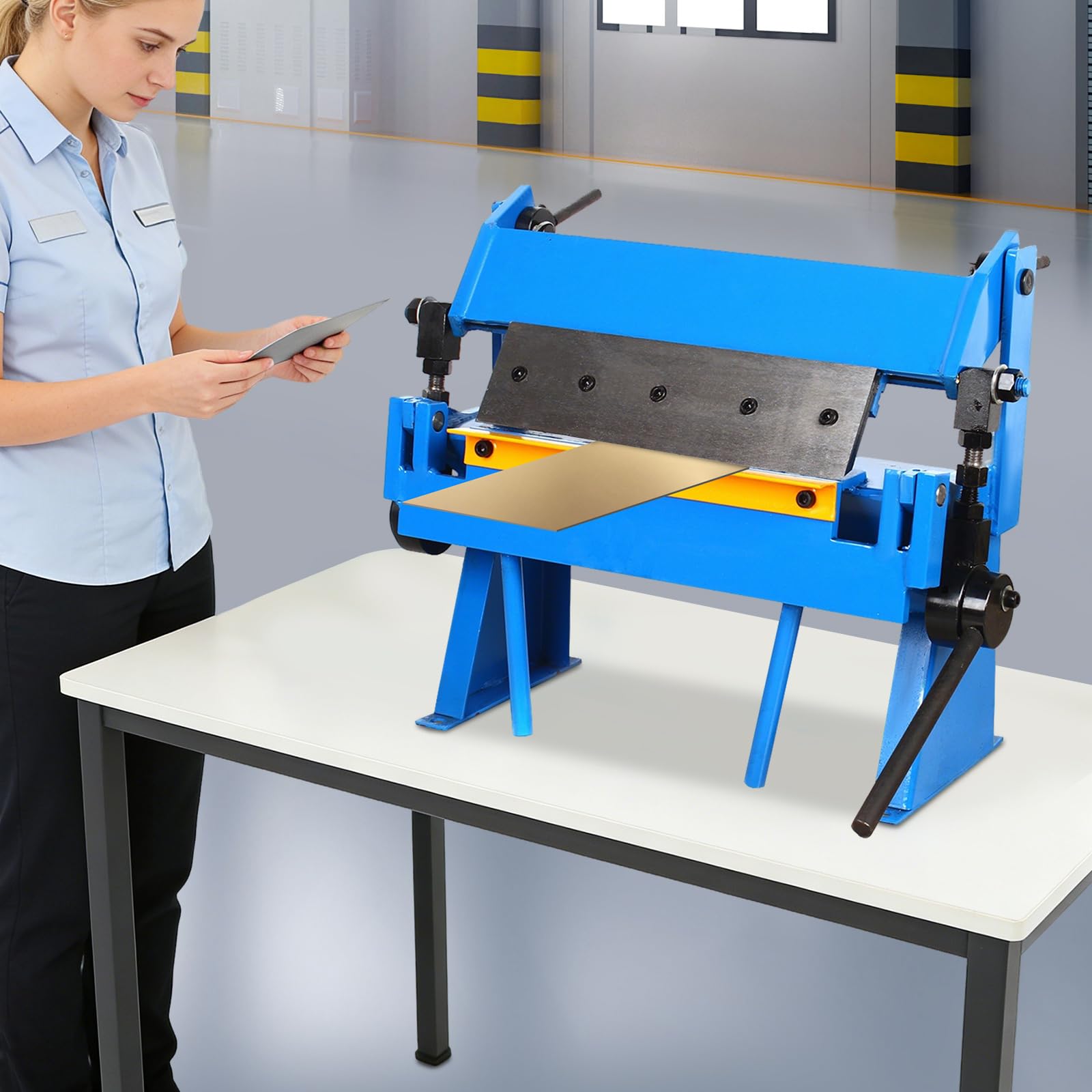 Manuelle Abkantbank 0–135° Biegewinkel, Blechbiegemaschine aus Eisen mit Spritzguss-Oberfläche, 305mm Biegebreite & 1mm Biegedicke, Ergonomischer Griff mit Feststellblock für Werkstatt & Haushalt