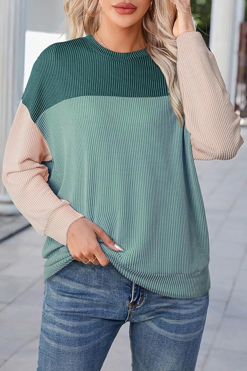 🔥 Color Block Knitted Pullover Top - Perfect for Fall! 🔥