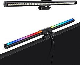 Meisax 44 cm USB PC Screen Lamp Desk Light Bar LED RGB with Magnetic Plate 5 Colour Temperatures Continuous Dimming Touch Control Eye Protection for Office Gaming Reading