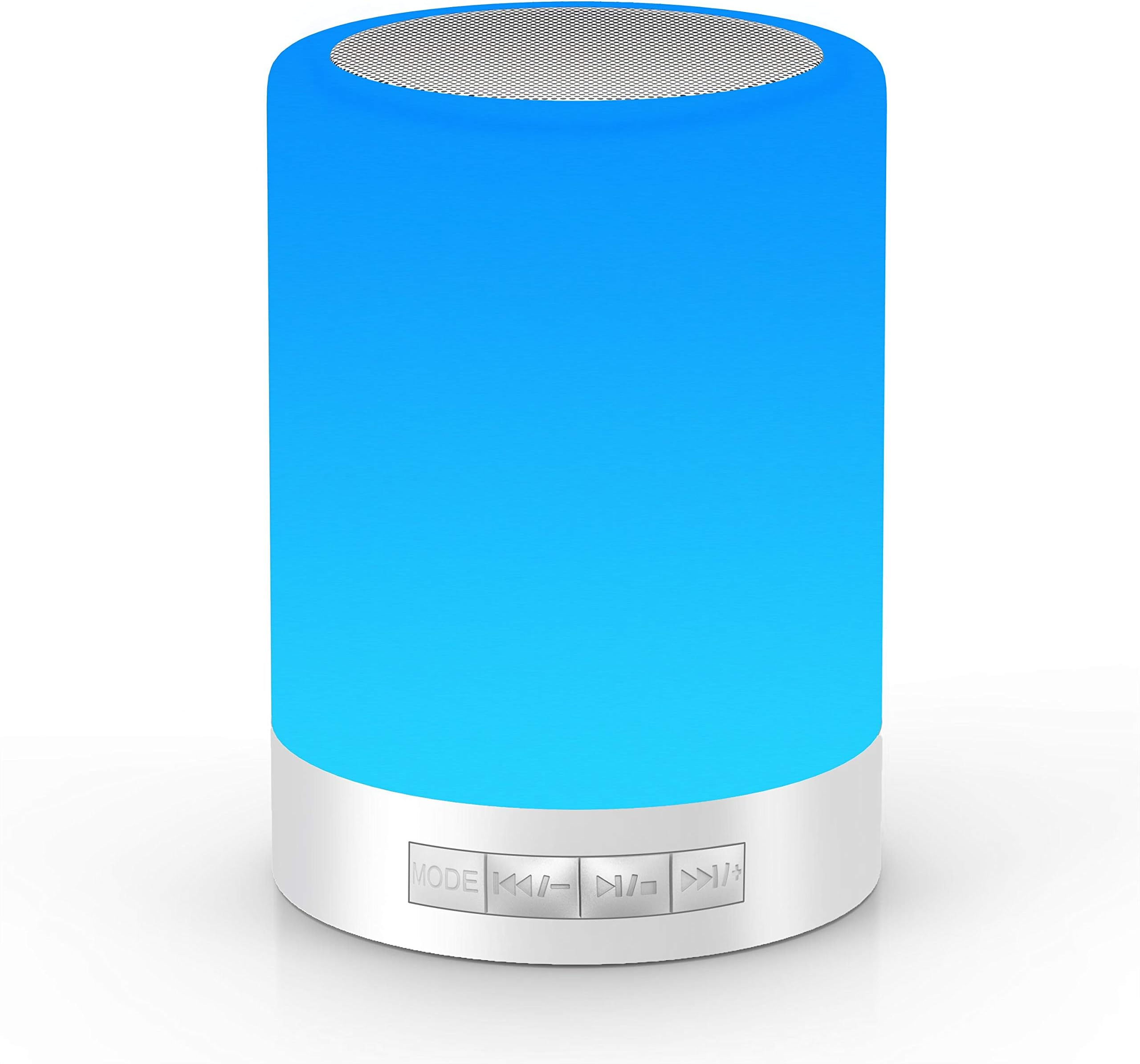 Homcasito Table Lamp, Touch Sensor Bedside Lamps Dimmable Warm White Light Color Changing Night Light Bluetooth Speaker for Kids,Party,Bedroom,Camping Gift