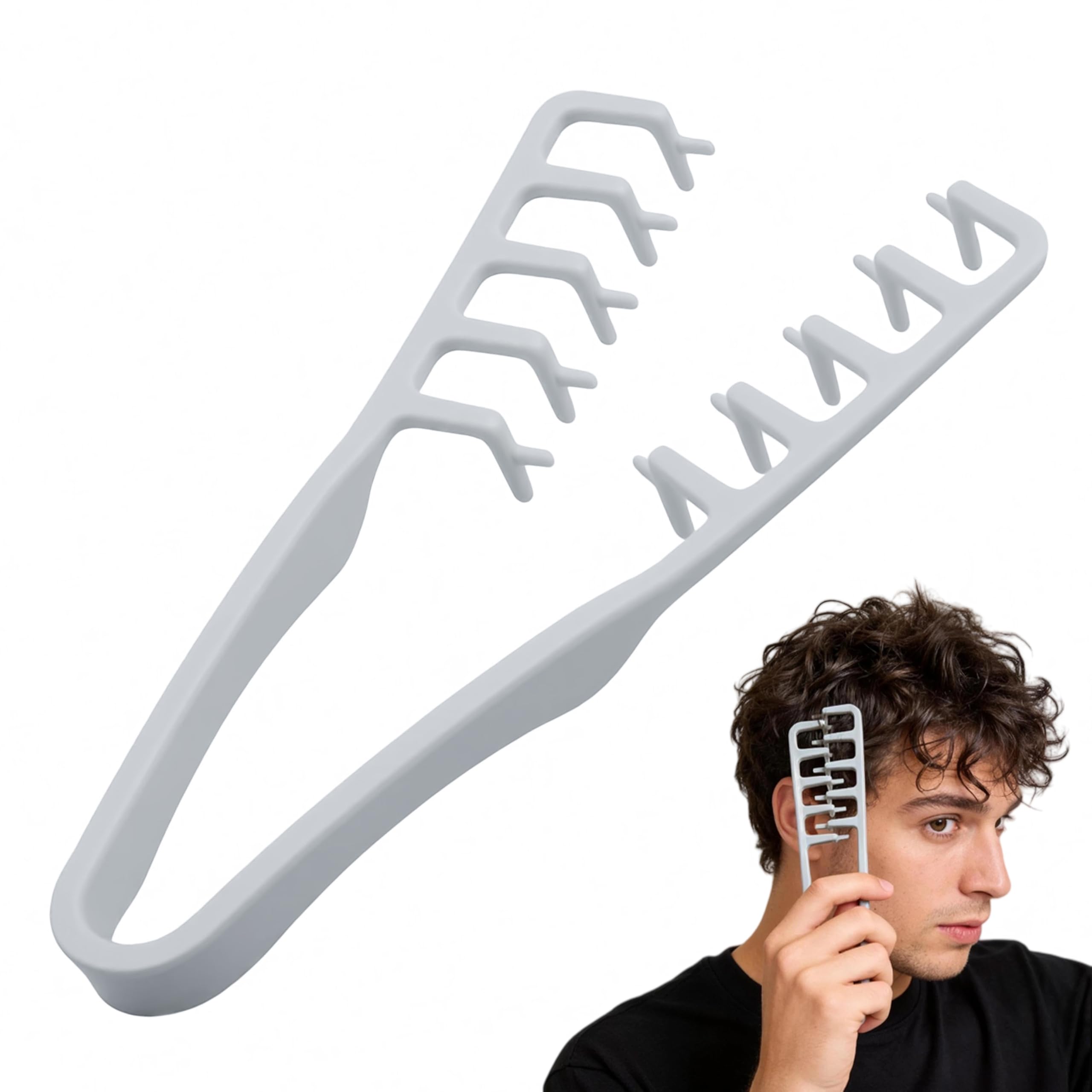 Men's Texture Comb, Wide-Toothed Root Lifter, Non-Slip for Volume Styling