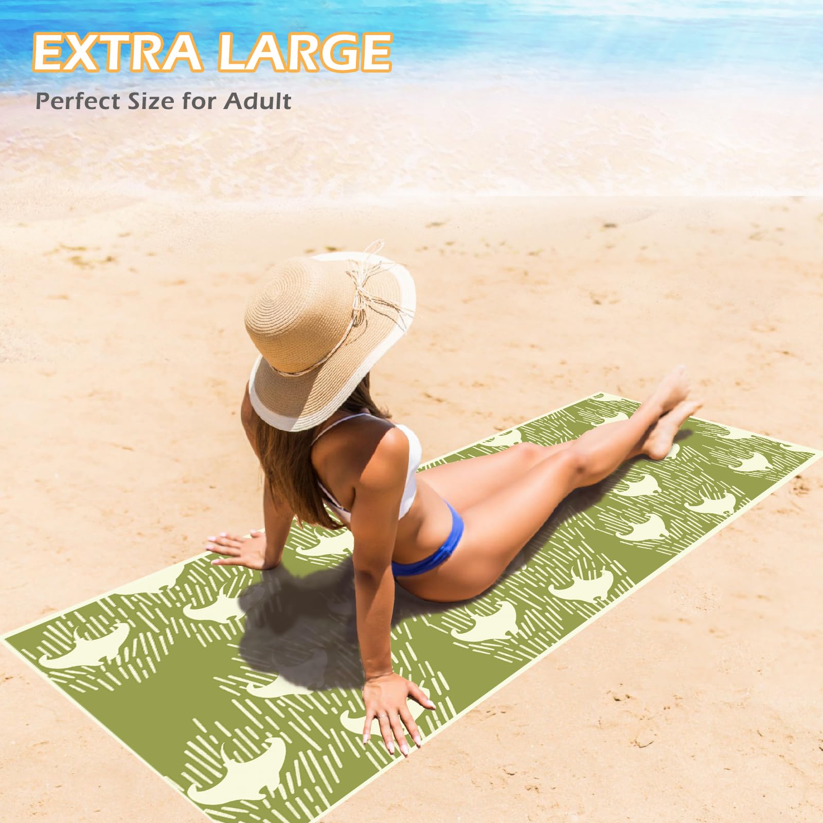 Lot De 2 Grandes Serviettes De Plage Légères Et Fines En Microfibre à Séchage Rapide Super Absorbantes Pour Piscine, Yoga, Gym, Voyage, Vacances