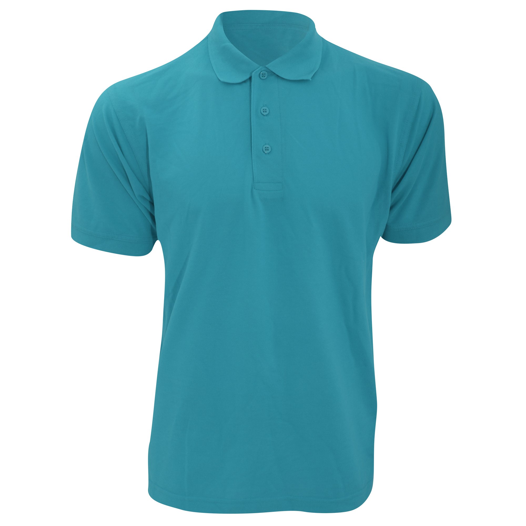 Kustom Kit Mens Short Sleeve Polo Shirts, Turquoise, Medium. KK403