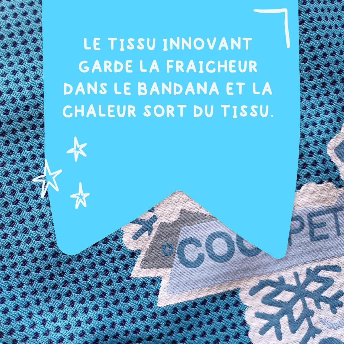 Bandana Rafraîchissant Pour Chien - Collier D'Été Anti-Chaleur, Taille L (40-52 Cm), Bleu - Pour Chiens Moyens/Grands