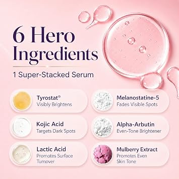 Dark Spot Corrector, Dark Spot Remover for Face - For Stubborn Dark Spots Serum, Dark Spot Remover with Kojic Acid, Alpha Arbutin, Mulberry Extract, Brightening Discoloration Correcting Serum