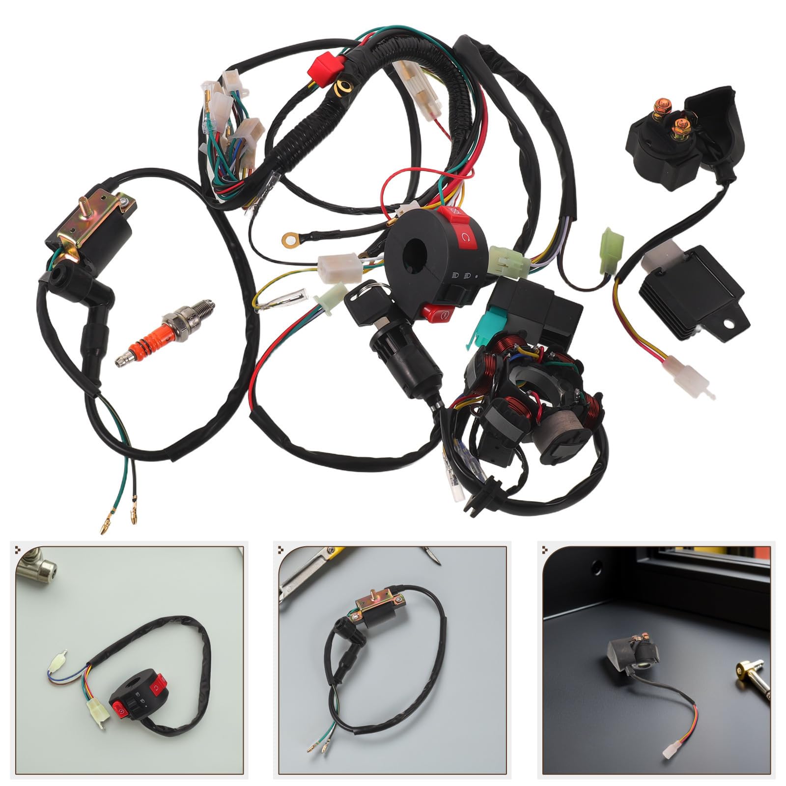 Kit de Faisceau Câbles pour Vtt 6 Bobines 5 Fils 70 90 110cc