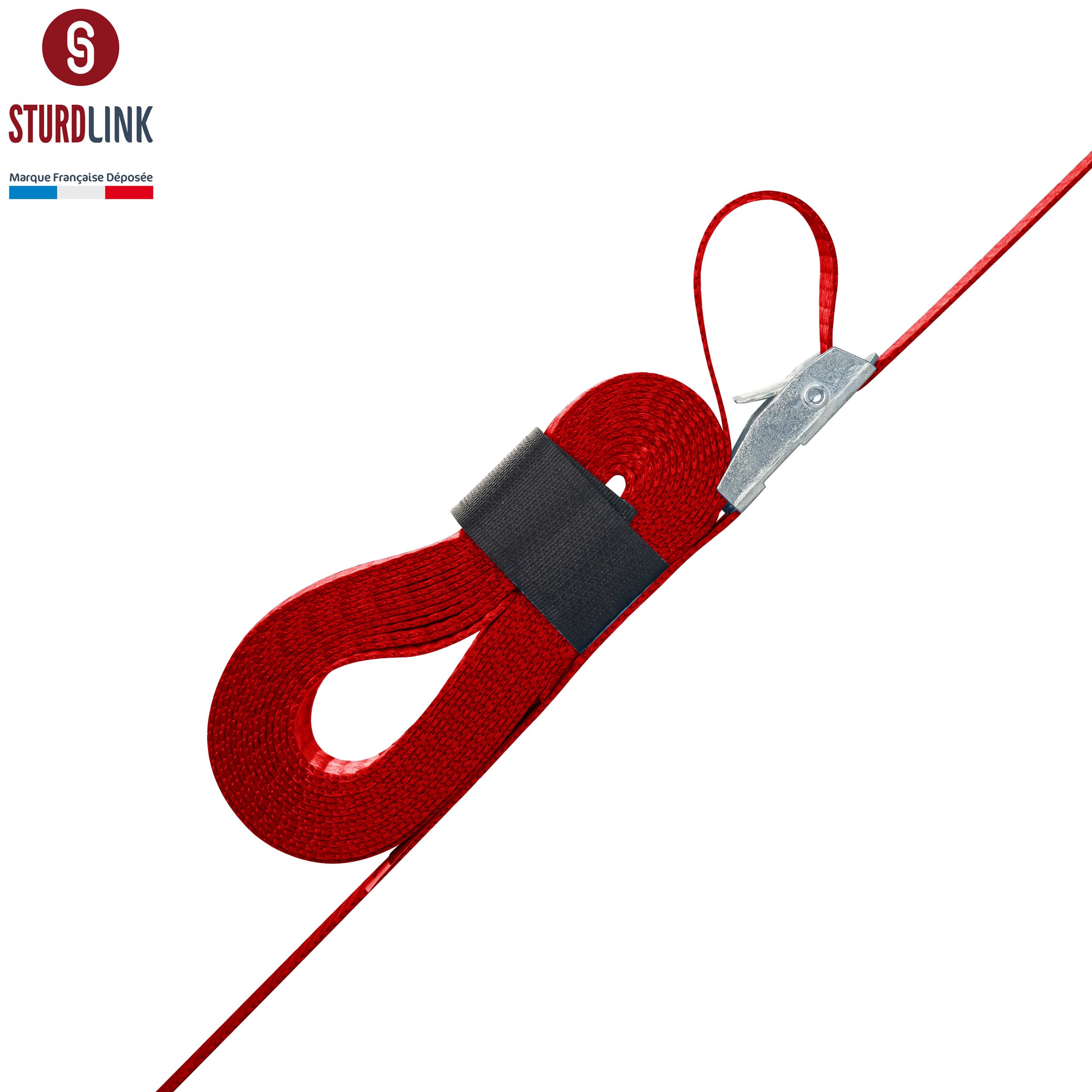 STURDLINK Juego de 8 Cinchas de Amarre 25mm 250kg con Hebilla Rapida y Sistema para Atar 2m 3m 4m 5m + Bolsa para Sujeción en el Portabicicletas, Barras Techo Coche, Remolque Bicicleta, Equipaje
