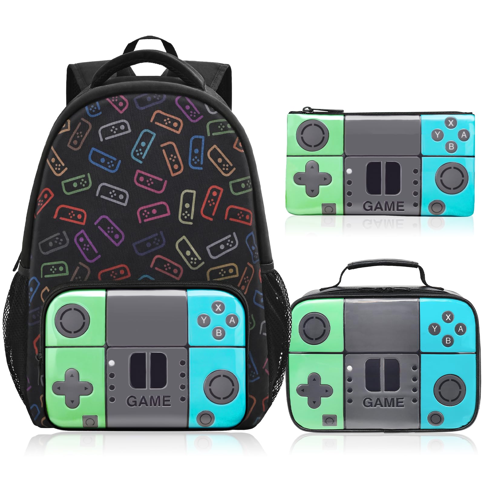 Tongtai School Backpacks Set For Boys,Kids Backpack Set With Lunch Box Pencil Case Game Bookbag Middle College Student Schoolbag For Kid Boy Teen