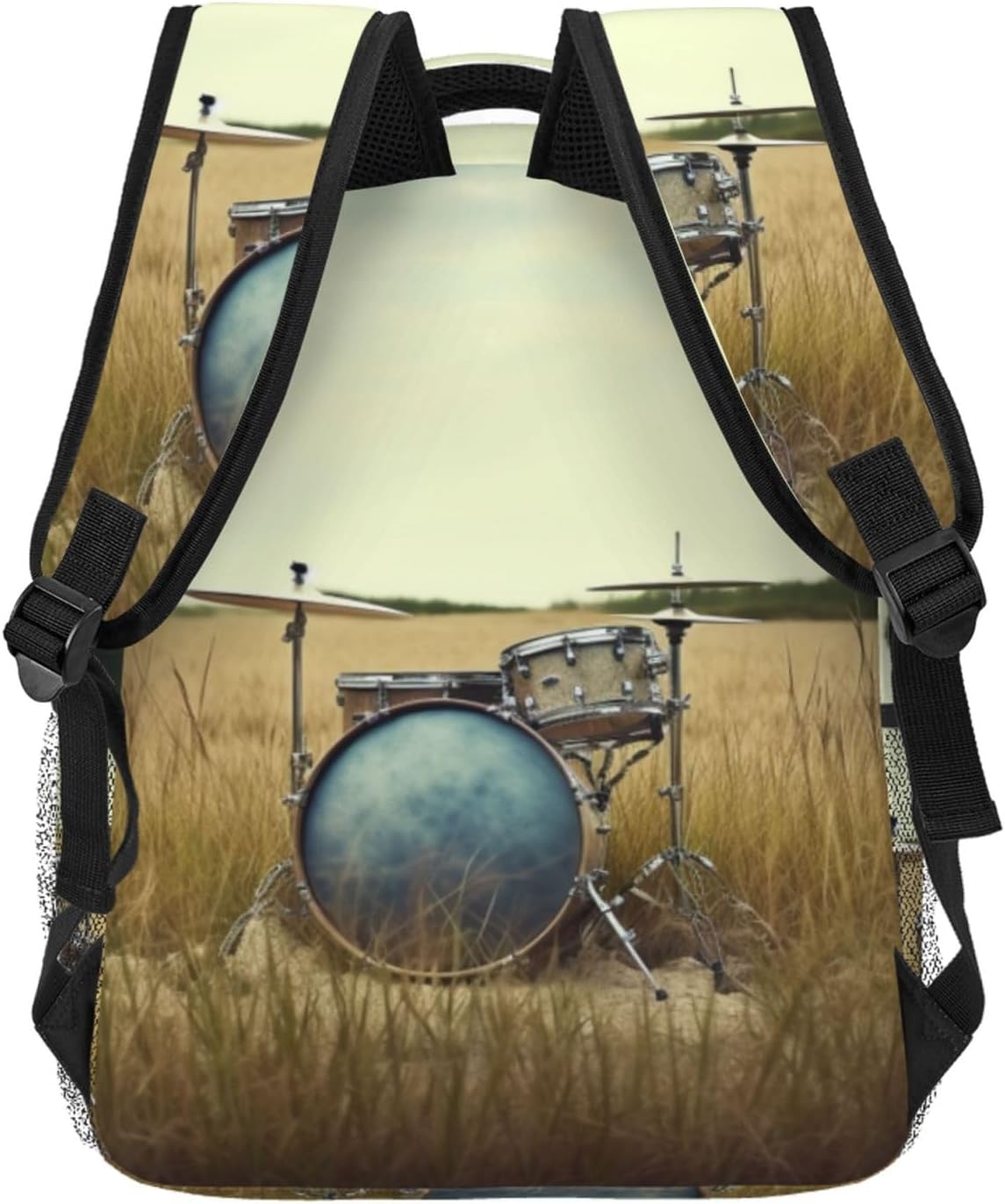 Music Drum In Field Cute Backpack Waterproof Lightweight Casual Backpack One Size Daypack Travel Laptop Bag For Men Women image 4