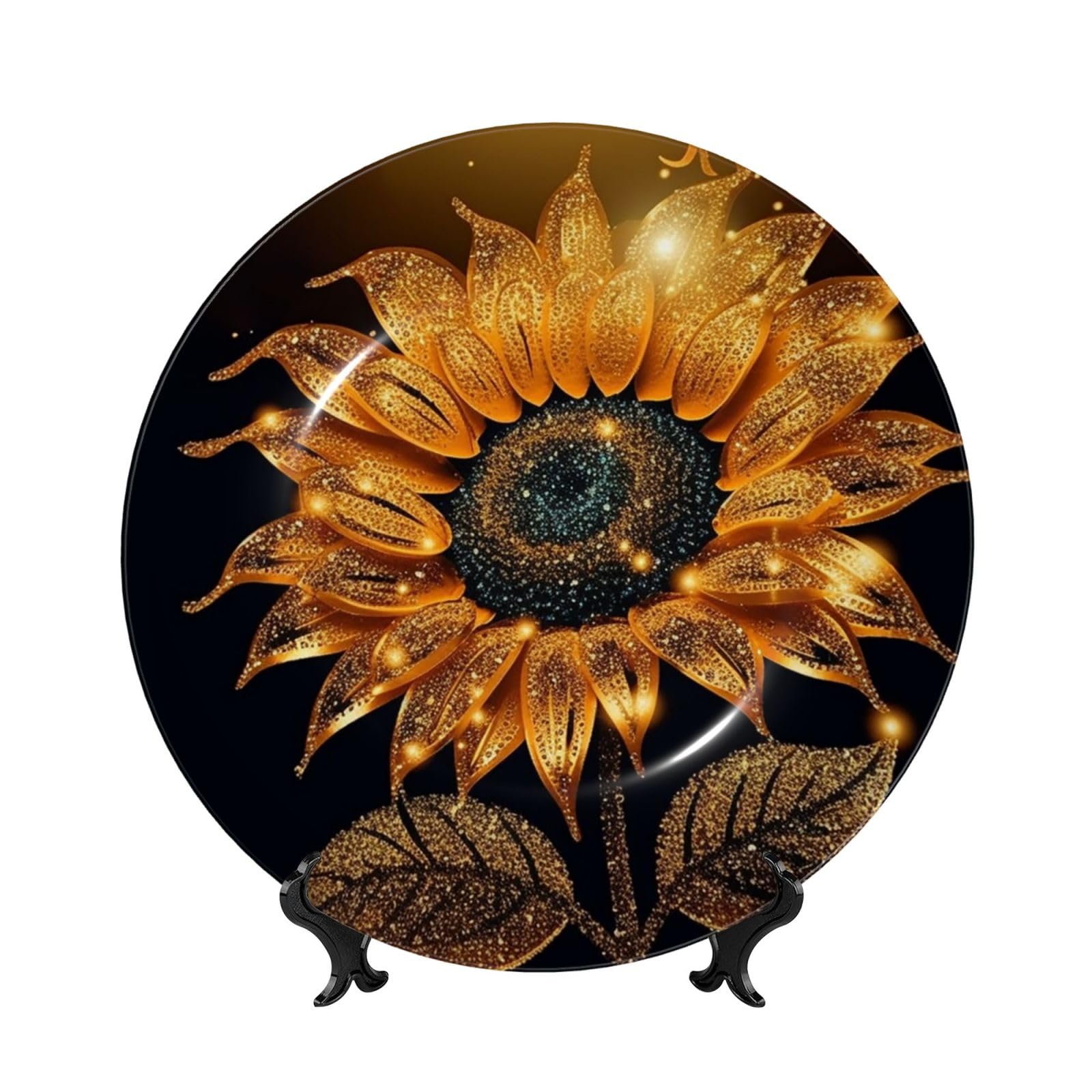 Assiette porcelaine anglaise tournesol 15.2cm décoration murale maison