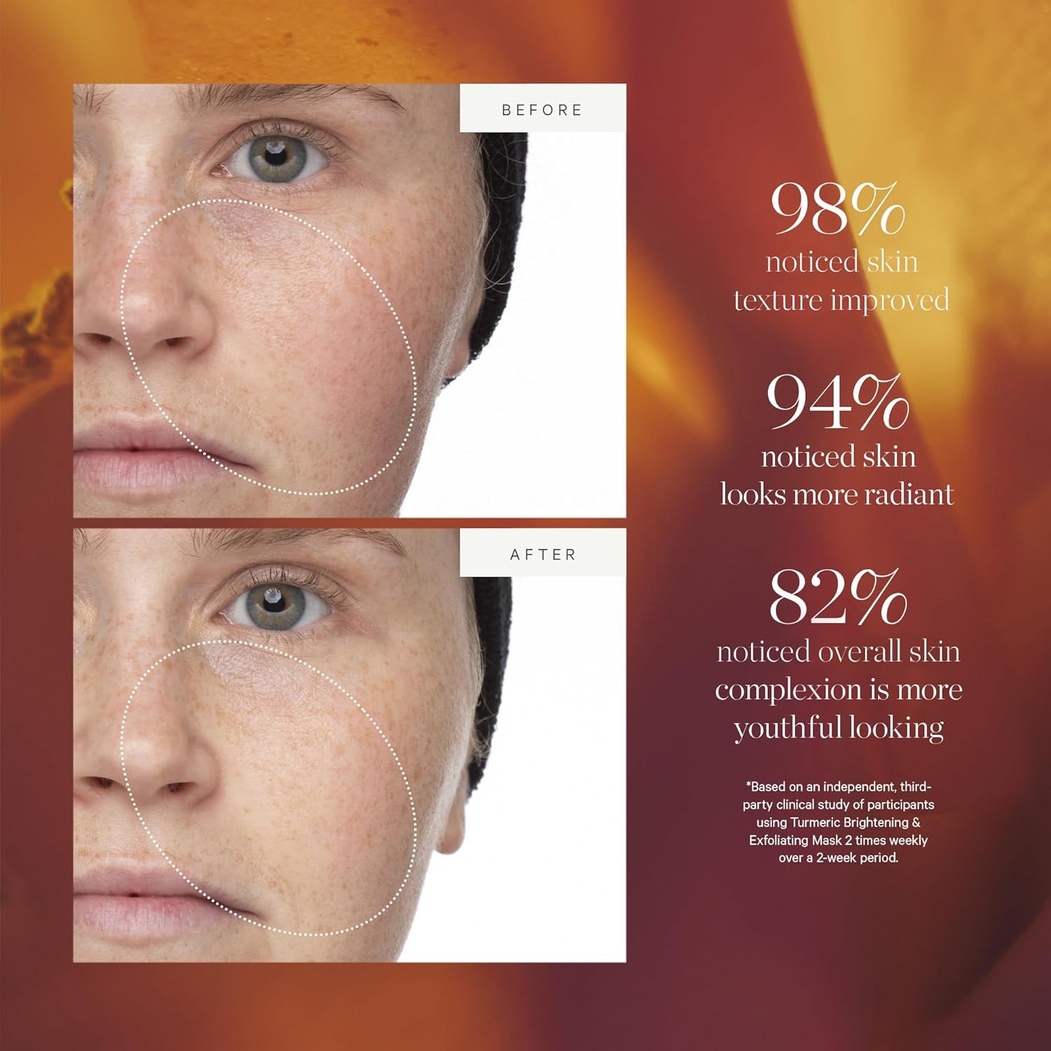 KORA Organics Turmeric Brightening & Exfoliating Mask, Multi-Use Facial Scrub, Polish & Illuminate, Certified Organic Exfoliating Face Mask, Cruelty Free Exfoliator - 3.38 fl oz