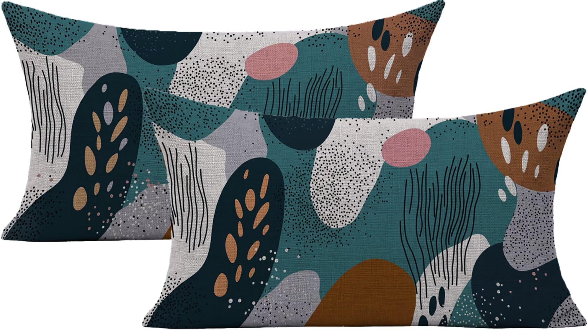 Housse de coussin extérieur 50x70 pour canapé de jardin et salon étanche gris lot de 2