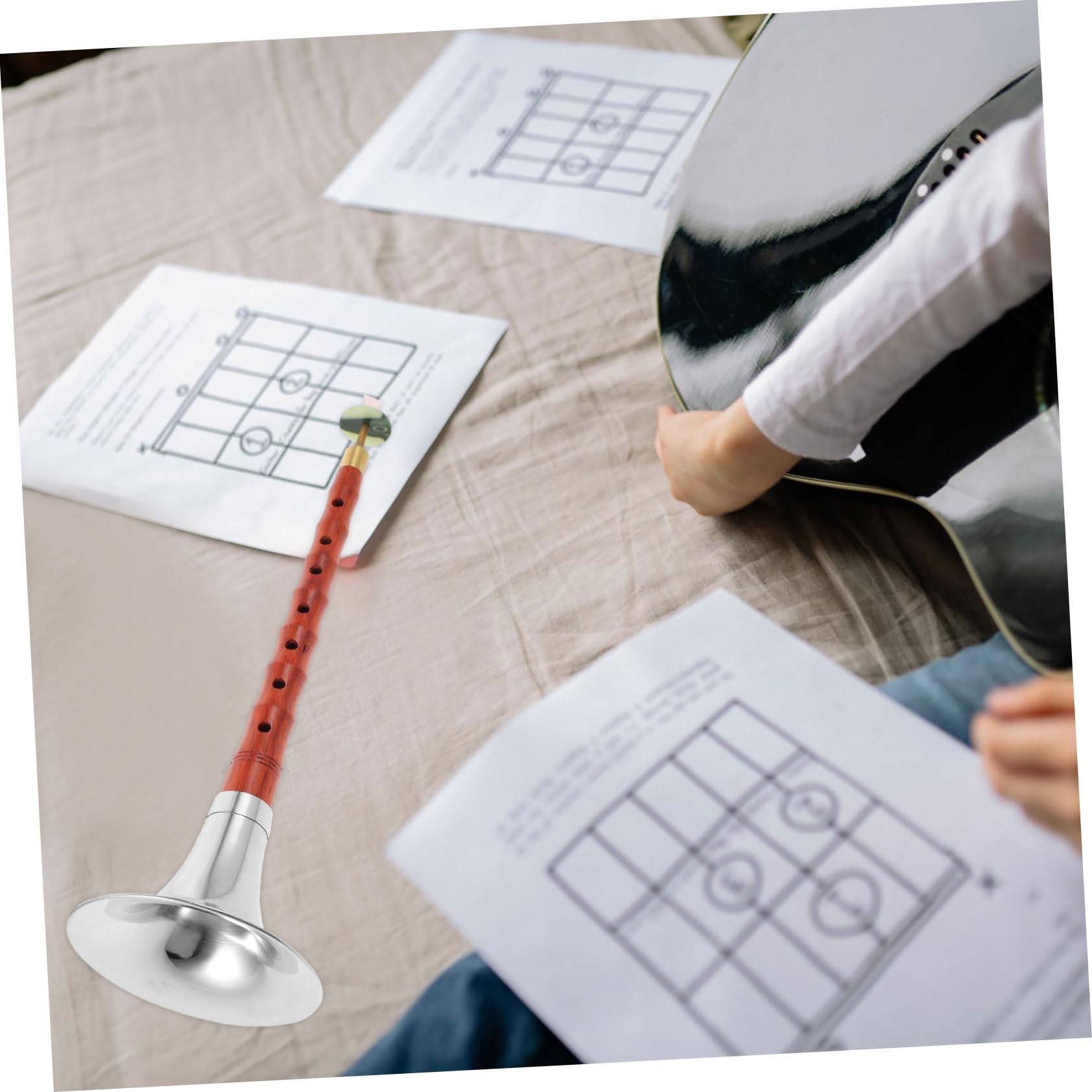 Alasum 1juego Instrumento Musical Suona Profesional De Madera Key Para Practicar y Aprender Accesorios Incluidos Para Edades