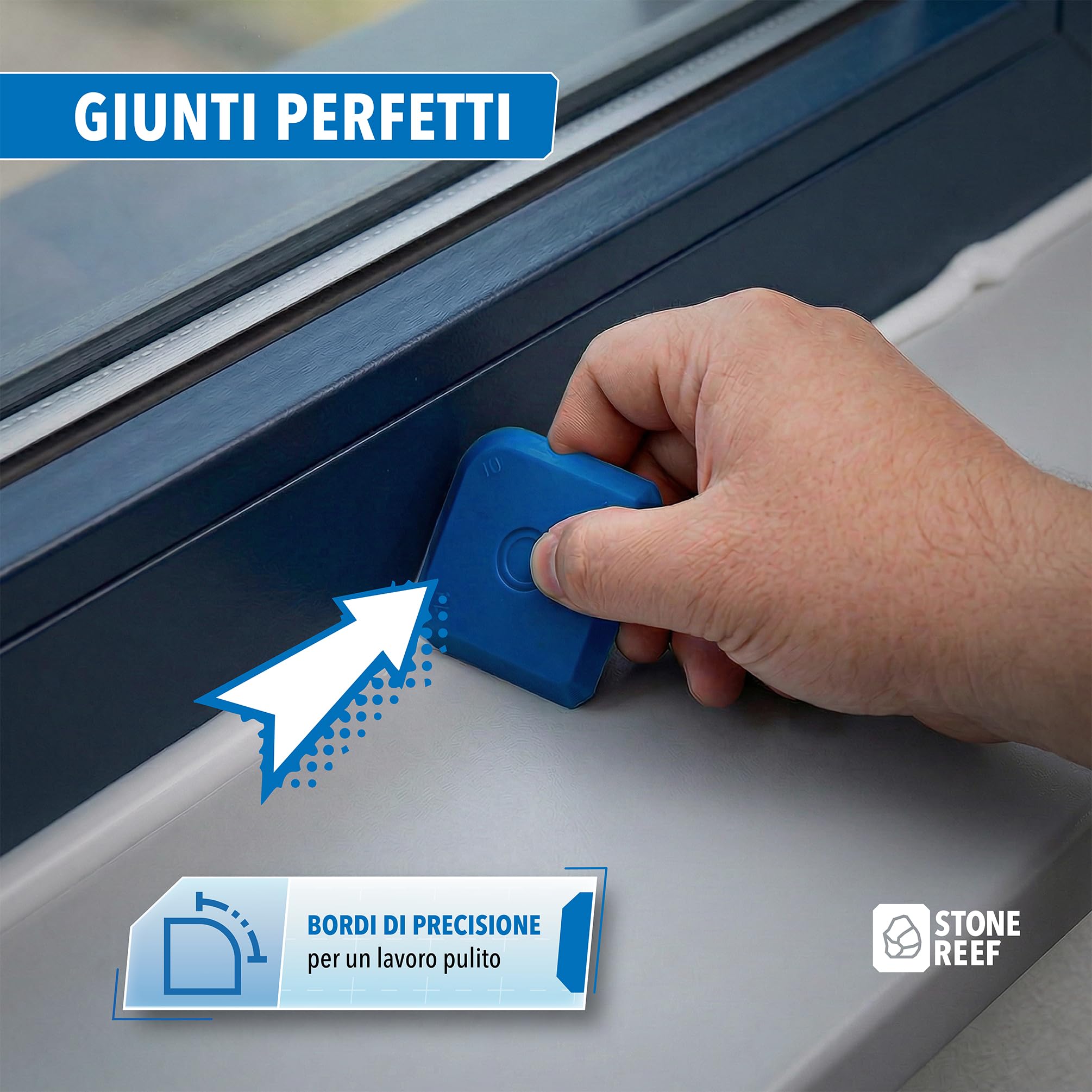 Set 5 in 1 Rimuovi Silicone e Lisciatore Fughe – Kit Attrezzi Sigillante con Raschietto e Spatola – Strumenti per Applicare e Rimuovere Silicone per Bagno Cucina e Piastrelle