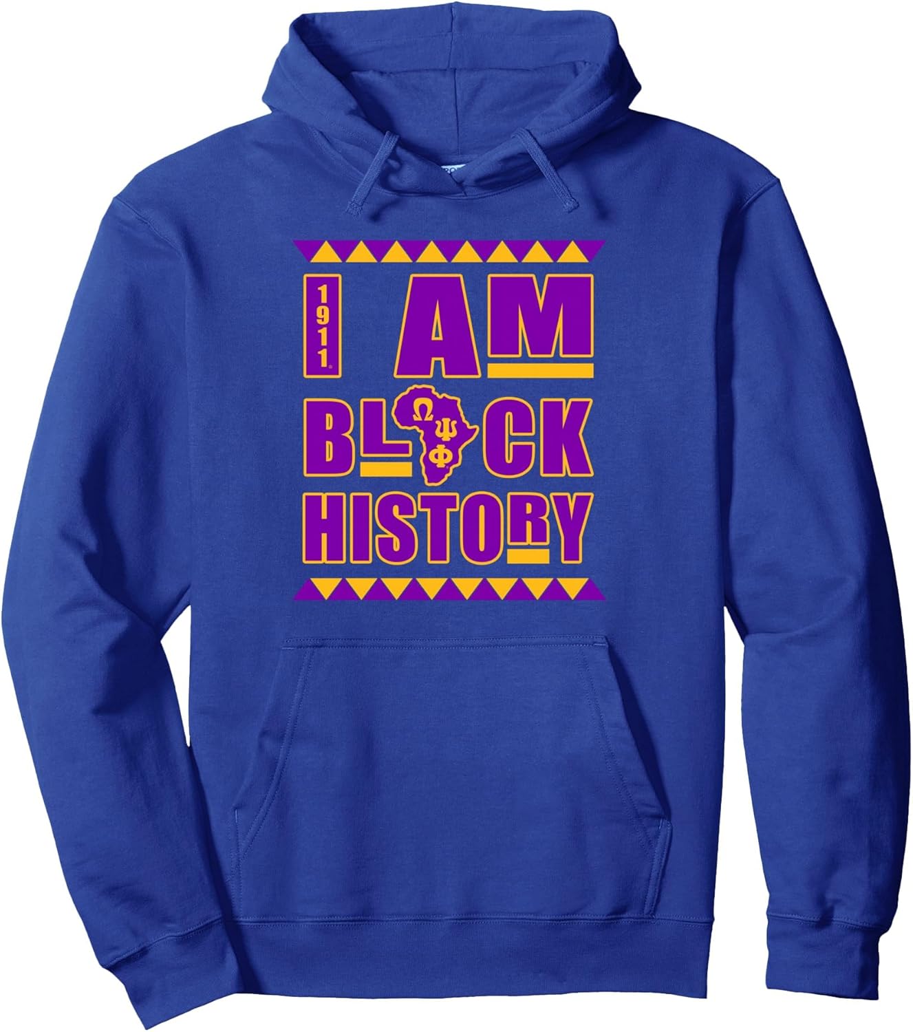 Omega Psi Phi Fraternity Paraphernalia, I Am Black History Pullover Hoodie