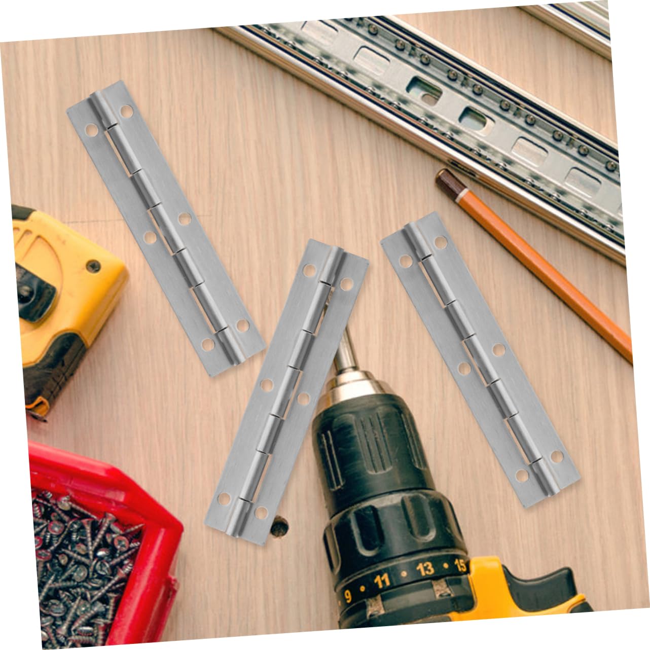 SHINEOFI 6 Cerniere Continue in Acciaio Inox 6 Pollici, Supporto Continuo e Montaggio Facile per Porte e Armadi, 6 Pezzi
