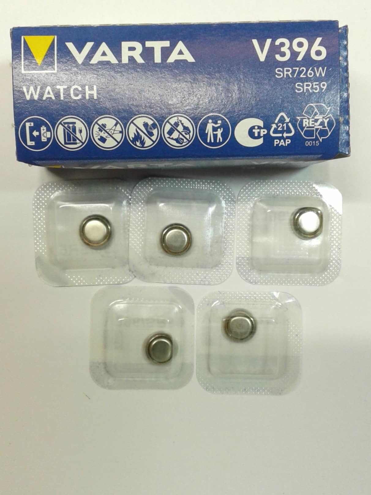 VARTA Piles Bouton Lot de 5 - V364 - 4