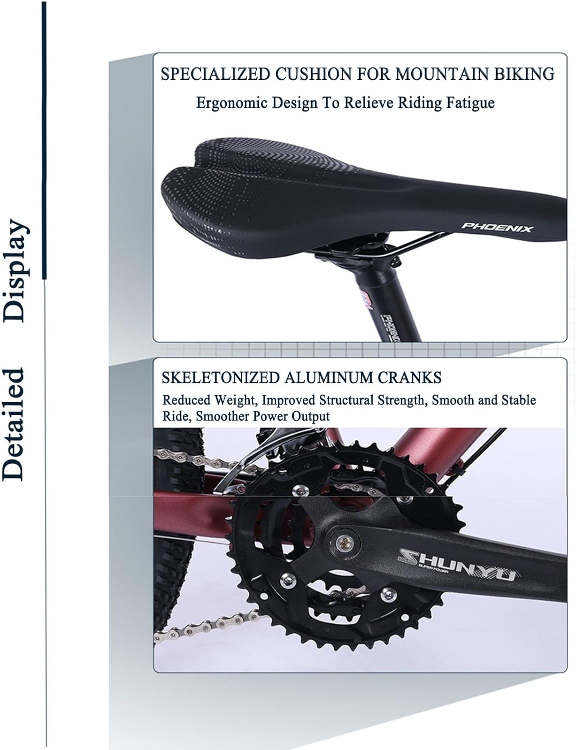 27.5'' Mountain Bicycle for Adult Aluminum Alloy Frame 33 Speed Shifter Cyclocross Outdoor Bike Racing Trail Commuter City Bicycles