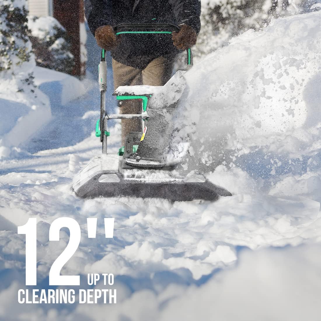 review Litheli 2x20V Cordless Snow Blower,20 Inch Battery Powered Snow Thrower with Brushless Motor Electric Snow Remove Machine, 2 x4.0 Ah Batteries & Charger