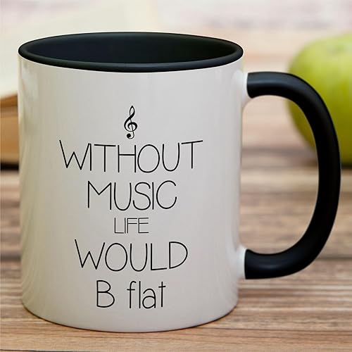 Miniatura 3 de Retreez Taza divertida Sin vida musical Would B Flat Musician Tazas de café de cerámica de 11 onzas Divertido, sarcasmo, sarcástico, motivacional,