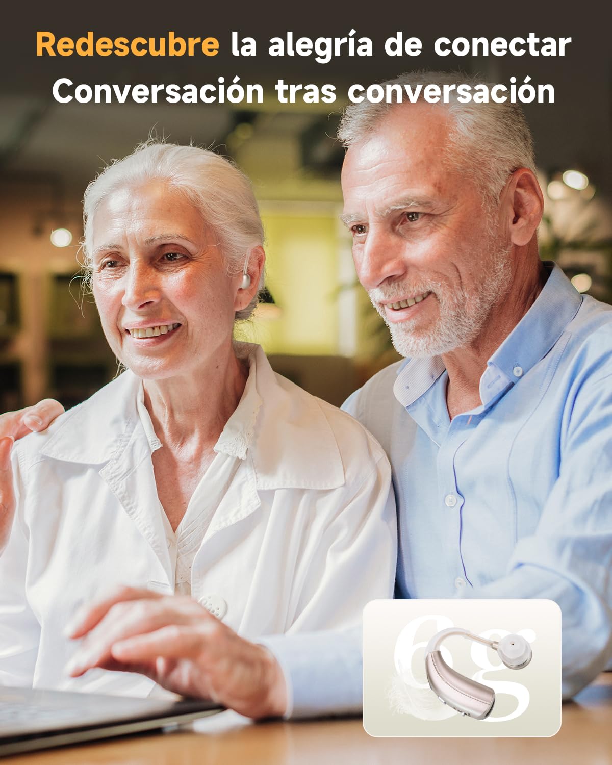 Britzgo 1301 Dispositivo de Escucha Recargable, Diseño Ligero y Cómodo Detrás de la Oreja, Carga Rápida Type-C, Hasta 40 Horas de Uso, 2 Modos de Sonido para el Uso Diario
