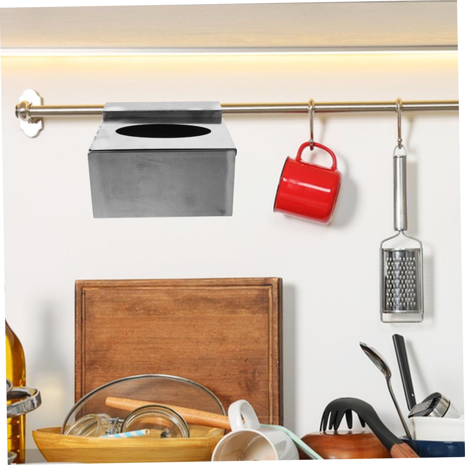 Edelstahl Handschuhhalter Wandmontage Platzsparend Glove Dispenser für Krankenhaus Labor Küche Gastronomie Hygienische Aufbewahrungsbox Einweghandschuhe Organizer